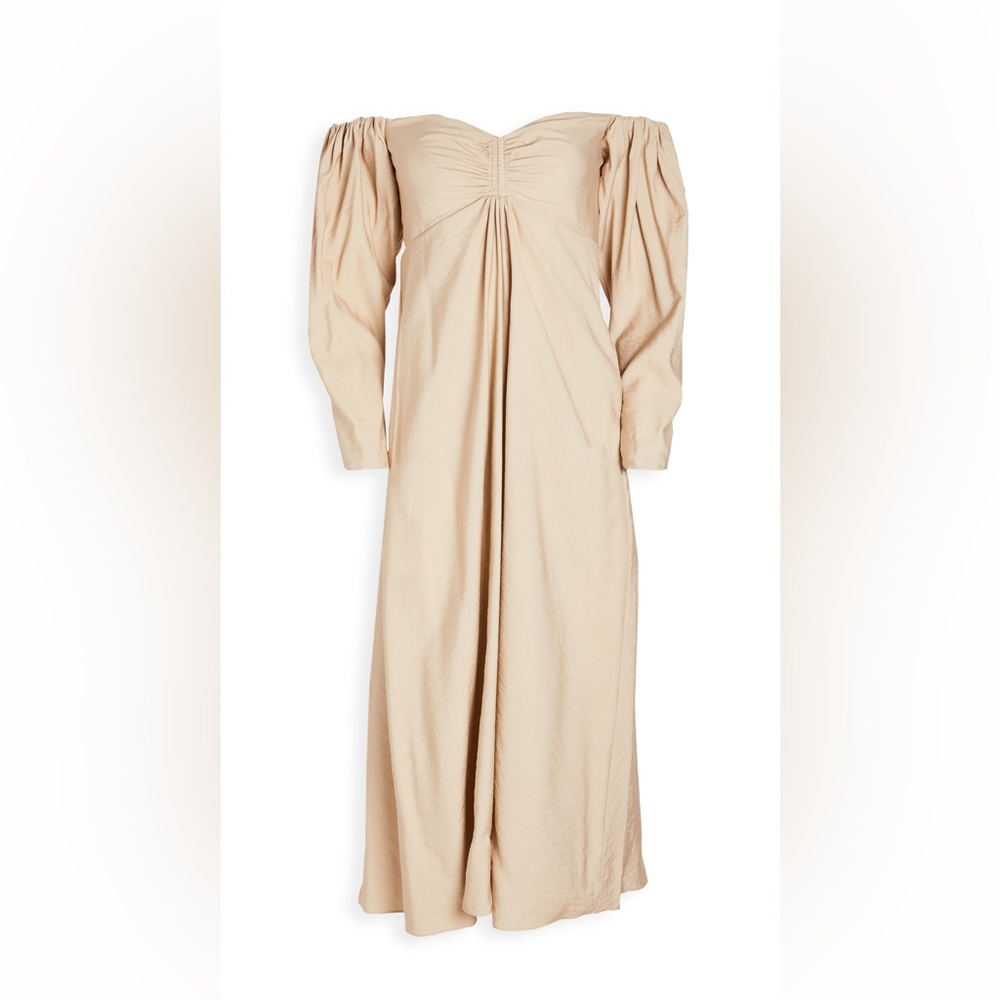A.L.C. Off-the-shoulder Beige Dress. Size 6. Brand new condition. Worn once.